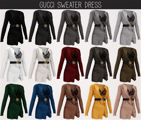 sims 4 gucci sweater dress